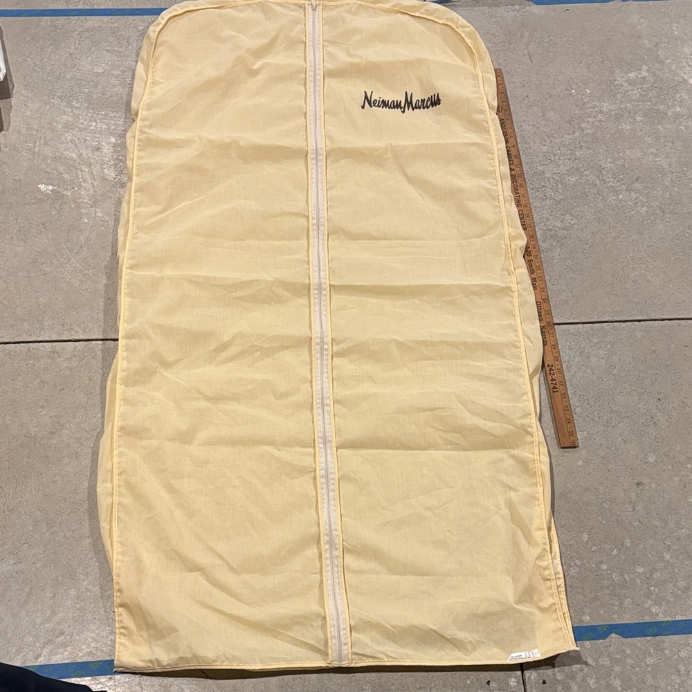 Neiman Marcus Pale Yellow Garment Bag